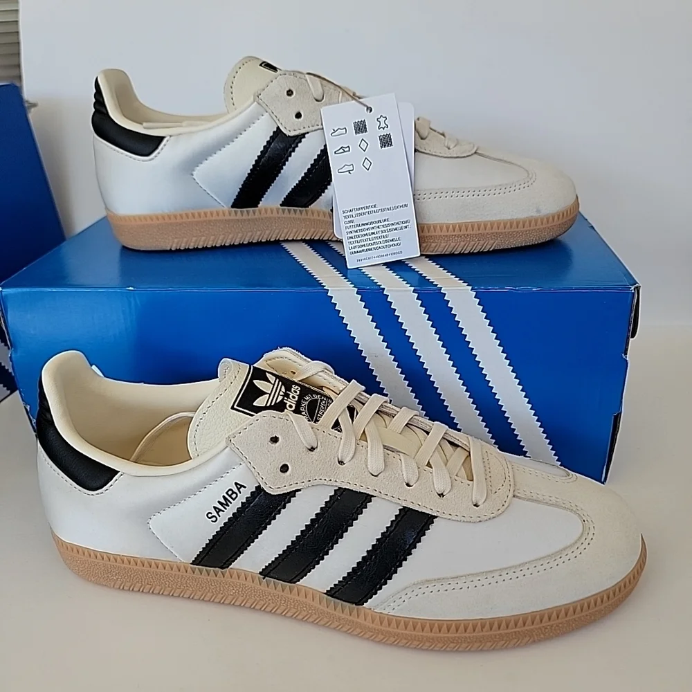 Adidas Samba Og J 'Crewhite/ CBlack/Gum3' - JQ3644 Size 7